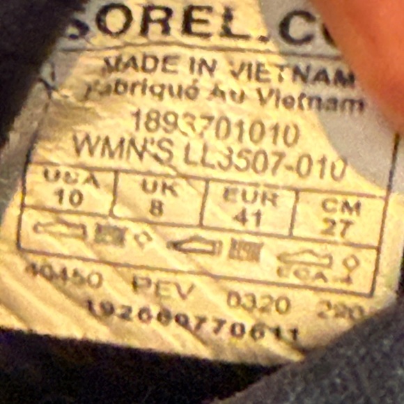 Women’s SOREL Kinetic black high top sneakers- Size 10 - Picture 7 of 7